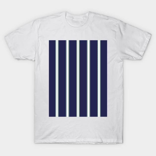 Northern Ireland 1994 Navy White Green Pinstripes T-Shirt by Culture-Factory